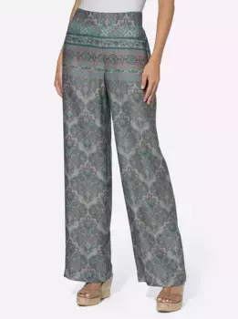 Heine брюки-палаццо, цвет Sand-Flamingo-Bedruckt