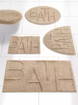 Heine домашний коврик для ванной Heine home 2 шт.| Туалетный гарнитур без выреза, серо-коричневый