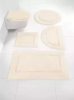 Heine домашний коврик для ванной Heine home Крышка крышки унитаза (47х50 см) + шаблон для унитаза без выреза (45х50 см), белый