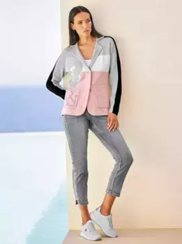 Heine кардиган, цвет Hellgrau-Ecru-Gemustert