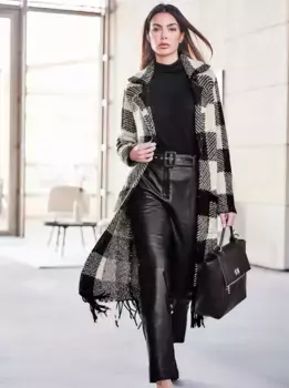 Heine кардиган, цвет Schwarz-Ecru-Kariert