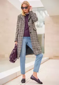 Heine короткое пальто, цвет Sand-Traube-Kariert