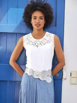 Heine кружевной топ, цвет Ecru