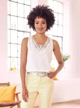 Heine кружевной топ, цвет Ecru