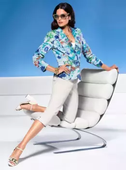 Heine куртка-блейзер "блейзер с принтом", бирюзовый