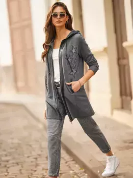 Heine куртка-рубашка "толстовка", цвет Graphit-Meliert