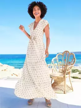 Heine Платье А-силуэта "Джерси платье", бежевый