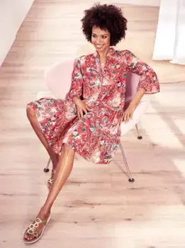 Heine платье с принтом "платье с принтом", цвет Hummer-Hellros-Bedruckt