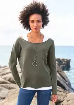 Heine рубашка 2-в-1 "рубашка 2-в-1", цвет Khaki-Ecru