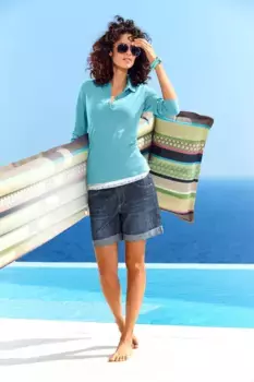 Heine рубашка поло "Рубашка поло", бирюзовый