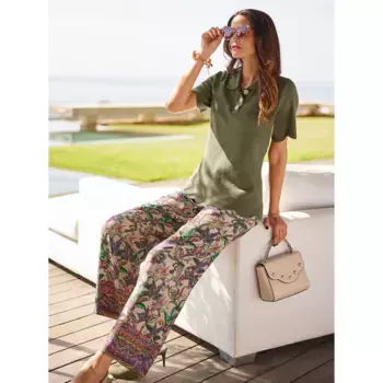 Heine свитер с короткими рукавами "Пуловер", оливковый