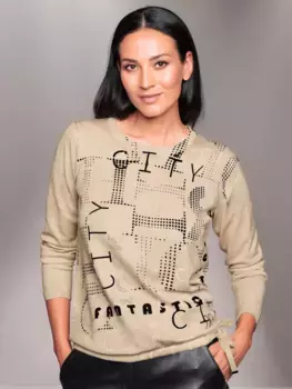 Heine свитер с круглым вырезом "Пуловер", черный