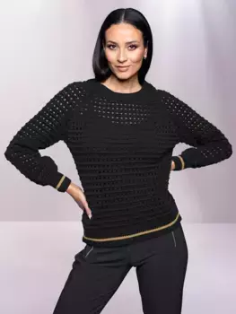 Heine свитер с круглым вырезом "Пуловер", черный