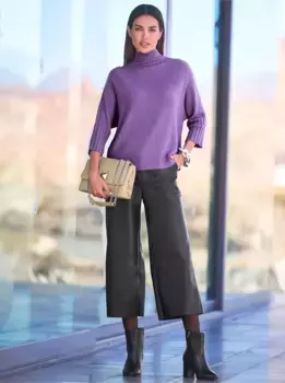 Heine свитер с рукавами 3/4 "Пуловер", фиолетовый