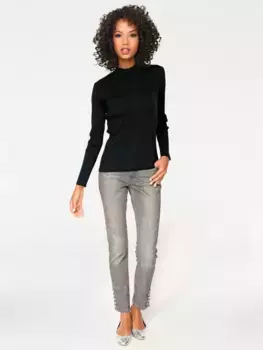 Heine свитер с воротником-стойкой "свитер с воротником-стойкой", черный