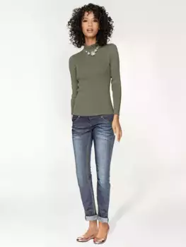 Heine свитер с воротником-стойкой "свитер с воротником-стойкой", оливковый