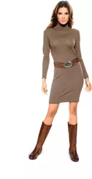 Heine вязаное платье "платье-водолазка", цвет Camel