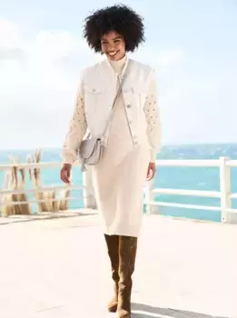 Heine вязаное платье "вязаное платье", цвет Champagner-Elfenbein-Meliert