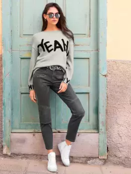 Heine вязаный свитер "Пуловер", цвет Hellgrau-Meliert