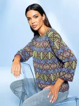 Heine вязаный свитер "Пуловер", голубой