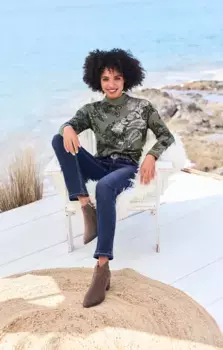 Heine вязаный свитер "Пуловер", хаки