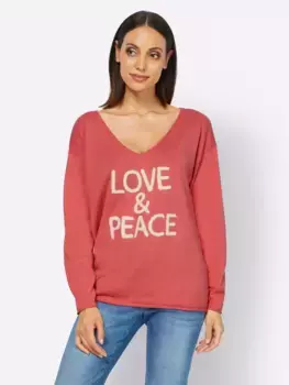 Heine вязаный свитер "Пуловер", коралловый