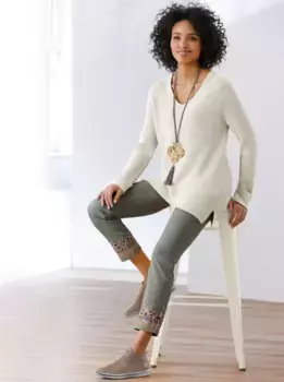 Heine вязаный свитер "Пуловер", кремовый