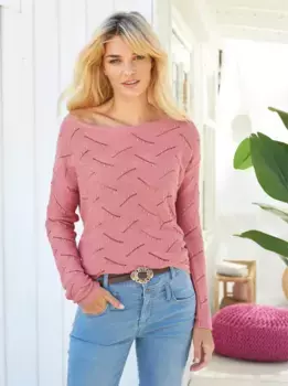 Heine вязаный свитер "Пуловер", розовый