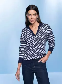 Heine вязаный свитер "Пуловер", синий