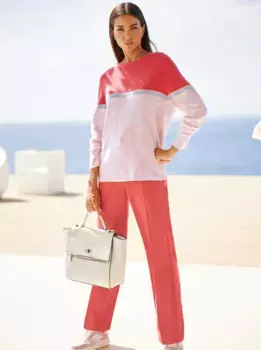 Heine жаккардовый свитер "свитер", цвет Grapefruit-Flieder-Gemustert