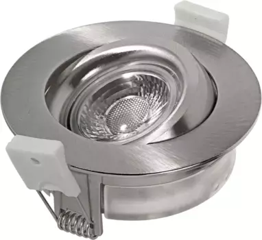 HEITRONIC LED встраиваемый точечный светильник для ванной комнаты "DL6809", класс защиты IP44, поворотная головка, 7,9 см 7,9 см, Высота: 3,4 см, цвет nickelfarben