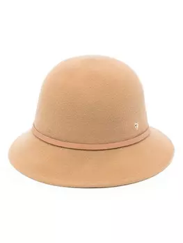 Helen Kaminski шерстяная шляпа-федора Alto 9 с кожаной отделкой, коричневый