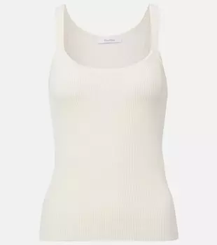 Helier майка из ребристого хлопкового трикотажа Max Mara, Tela