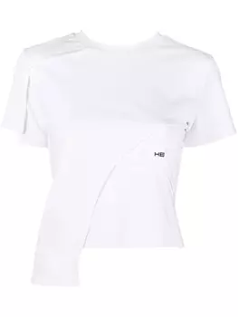 HELIOT EMIL футболка с вышитым логотипом, белый