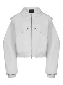 HELIOT EMIL укороченный жакет с объемными рукавами, серый