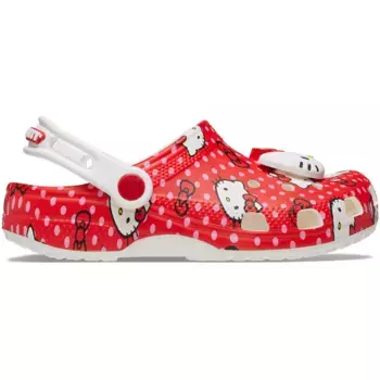 Hello Kitty Красные классические сабо K Crocs Детские сабо, многоцветный