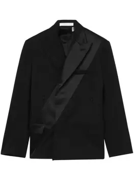 Helmut Lang блейзер со смещенной застежкой, черный