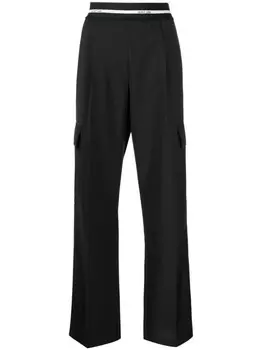 Helmut Lang брюки карго с завышенной талией, черный