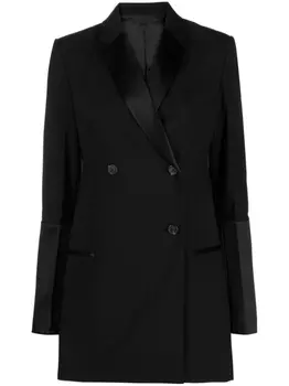 Helmut Lang двубортный смокинг, черный