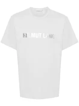 Helmut Lang футболка с эффектом металлик, синий