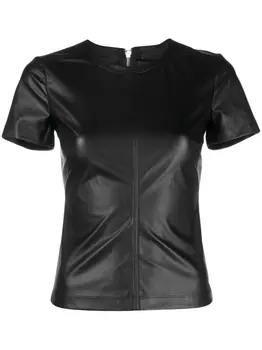 Helmut Lang футболка с воротником на молнии, черный