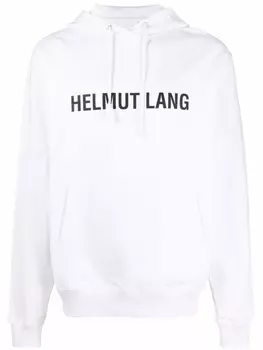 Helmut Lang худи с кулиской и логотипом, белый