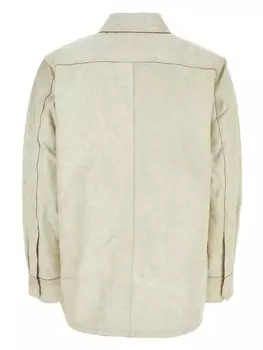 Helmut Lang кожаная рубашка, серый