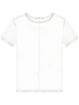 Helmut Lang прозрачная футболка, белый