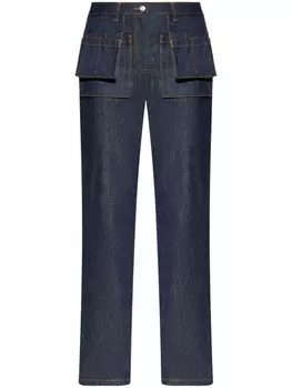 Helmut Lang прямые хлопковые джинсы, синий