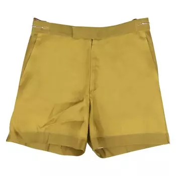 Helmut Lang Шелковые шорты из органзы, цвет Зеленый