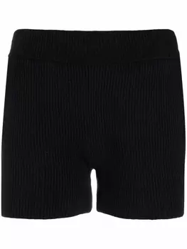 Helmut Lang шорты в рубчик, черный