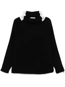 Helmut Lang свитер с высоким воротником, черный