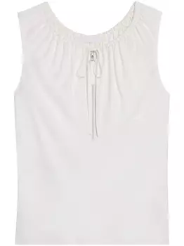 Helmut Lang топ с кулиской, белый