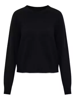 Helmut Lang укороченный свитер с круглым вырезом, черный